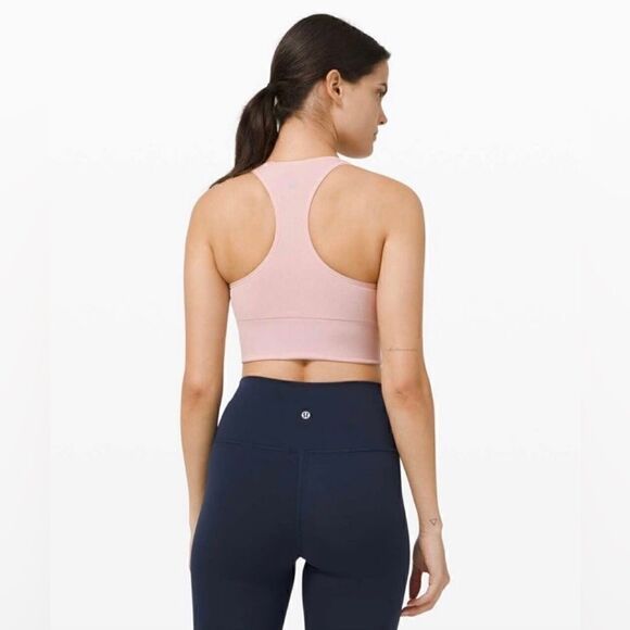 LULULEMON ATHLETICA Ebb To attain Sports Bra sz 4 Pink - Picture 1 of 7